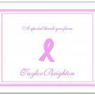 20 PINK RIBBON Personalized THANK YOU Cards ~ Style G