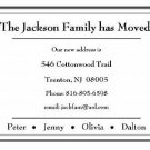 20 Family Name Moving Announcements~PERSONALIZED~