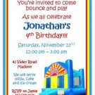 12 Moon Bounce Birthday Invitations~Personalized Free