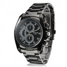 Men's Business Style Black Alloy Quartz Wrist Watch - GREAT DISCOUNT