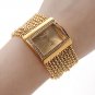 ** Women's Watch Bracelet Gold Diamond Case Alloy Band **