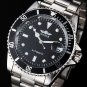 ** Men's Auto-Mechanical Calendar Silver Steel Band Wrist Watch **