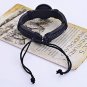 ** Men's Chinese Tai JiCharm Leather Braided Bracelet **