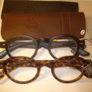 2 PAIR AUTH MONTANA VINTAGE ROUND READING GLASSES READERS BLACK & TORTOISE 2.00