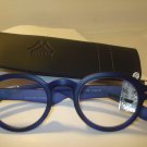 AUTH MONTANA VINTAGE DESIGNER PREPPY ROUND READING GLASSES READERS BLUE 1.00
