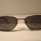 AUTH NEW MAGIC CLIP EYEGLASSES 404 SILVER w/ POLARIZED MAGNETIC CLIP
