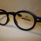 AUTH MONTANA VINTAGE DESIGNER PREPPY ROUND READING GLASSES READERS BLACK 3.00