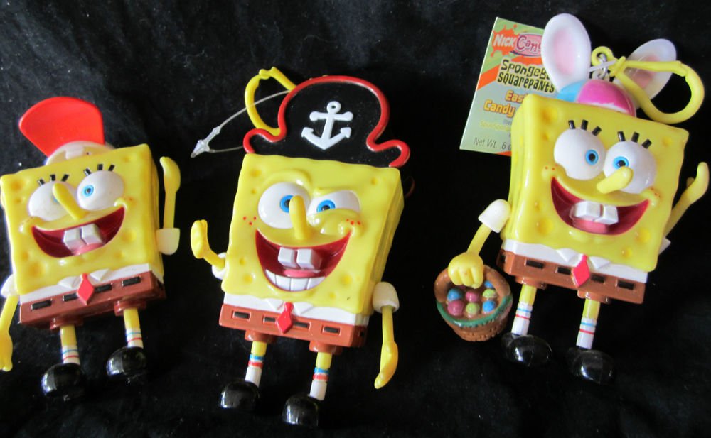 3 Spongebob Squarepants candy dispensers Sponge Bob