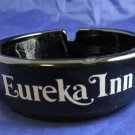 vintage Eureka Inn black glass ashtray~California or Nevada hotel/motel