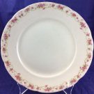 Mercer Pottery Company 9.5" Plate Dish Semi-vitreous Off White Pink Flowers