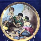 JKW Western Germany 1930 7.75" Plate Dish Children Playing Dice
