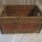 Drink Zep-Up wooden wood soda crate box Eagle Bottling Works Wilkes Barre