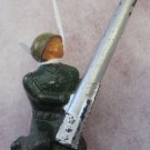 B258b Barclay Toy Soldier~soldier anti aircraft gunner~green uniform~B 258