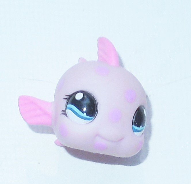 2008 Hasbro Littlest Pet Shop LPS 1139 Pink Purple Dot Fish