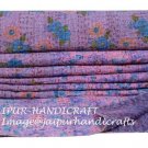 Floral Twin Size Kantha Quilt Cotton Throw Blanket Bedspread Gudari Indian Decor