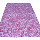 Indian White Kantha Quilt Twin Size Bedspread BeddingThrow Reversible Art Gudari