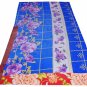 INDIAN VINTAGE KANTHA FLORAL QUILT BEDSPREAD REVERSIBLE BLANKET THROW GUDARI ART