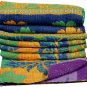 INDIAN VINTAGE TWIN GUDARI KANTHA QUILT COTTON THROW BEDDING BEDSPREAD BLANKET