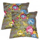Indian Kantha Handmade Cotton Floral Cushion Stitch Case Home Decor Pillow Cover