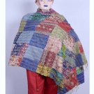Indian Kantha Silk Sari Stole Women Shawl Hand Stitch Vintage Embroidered Scarf
