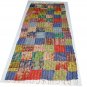Indian Kantha Silk Sari Stole Women Shawl Hand Stitch Vintage Embroidered Scarf