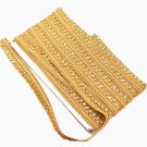 10yd Clear Rhinestone Crystal Gold Tone Charming Chain Bridal Dress Costume Trim
