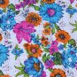 White Beautiful Kantha Quilt Indian Handmade Floral Throw CottonBlanket Gudari
