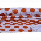 Indian Handmade Ikat Kantha Quilt Bedding Cotton Blanket Reversible Gudari{2551}