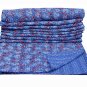 Blue Kantha Quilt Indian Handmade Bedspread Throw Blanket Cotton Ethnic Gudari