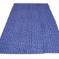 Blue Kantha Quilt Indian Handmade Bedspread Throw Blanket Cotton Ethnic Gudari