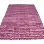 Indian Ikat Kantha Quilt Handmade Bedspread Reversible Twin Size Blanket Gudari