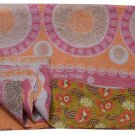 Kantha Vintage Handmade Quilt Bedding Cotton Reversible Blanket Throw Gudari2899