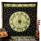 Indian Horoscope Queen Tapestry Bedspread Zodiac Astrology Wall Hanging Hippie