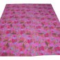 INDIAN KANTHA COTTON QUILT RALLI REVERSIBLE BEDSPREAD FRUIT PRINT THROW GUDARI