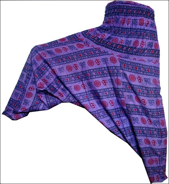 INDIAN"OM" ALI BABA HAREM YOGA WOMEN TROUSER HAREM PANTS BAGGY GYPSY BOHO HIPPIE