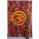 INDIAN "OM" WALL HANGING TYE&DYE TAPESTRY COVERLET BEDSPREAD HOME DECOR CURTAIN