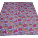 Indian Kantha Throw Bedspread Bedding Reversible Blanket Quilt Floral Gudari