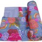 Indian Kantha Throw Bedspread Bedding Reversible Blanket Quilt Floral Gudari