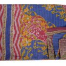 KANTHA QUILT REVERSIBLE VINTAGE BEDDING BEDSPREAD THROW BLANKET GUDARI HANDMADE