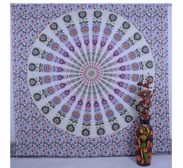 Indian Nice Mandala Bohemian Bedspread Wall Hanging Tapestry Hippie Boho{80X87}i