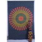 Twin Indian Nice Peacock Mandala Hippie Wall Hanging Bedspread Curtain Tapestry
