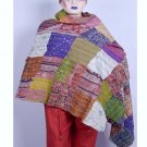 Indian Beautiful Handmade Sari Silk Shawl / Scarf / Wraps Kantha Handmade Shawl