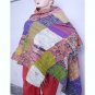 Indian Beautiful Handmade Sari Silk Shawl / Scarf / Wraps Kantha Handmade Shawl