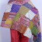 Indian Beautiful Handmade Sari Silk Shawl / Scarf / Wraps Kantha Handmade Shawl