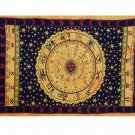 Indian Horoscope Zodiac Astrology Twin Wall Hanging Tapestry Hippie Bedsheet Art