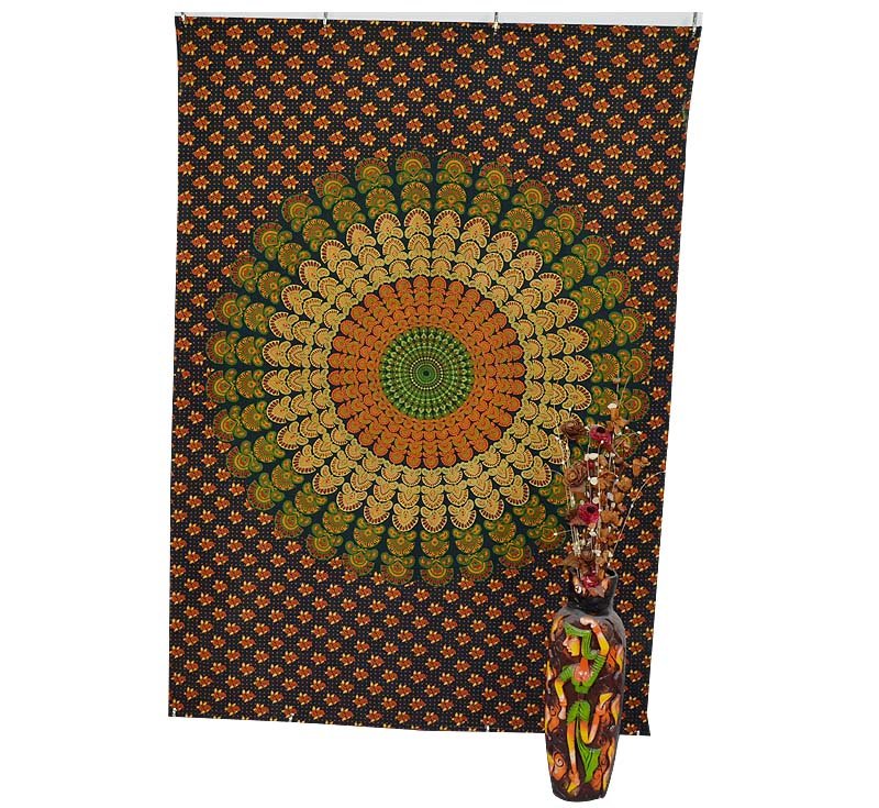 Indian Twin Mandala Boho Hippe Bedseet Wall Hanging Tapestry Table cover Decor