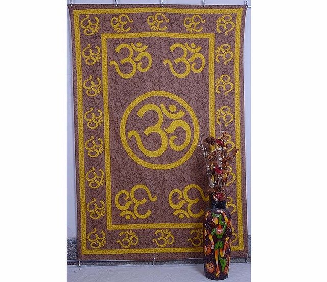 Indian "Om" Mandala Wall Hanging Tapestry Yoga Hippie Curtain Bedspread Bedsheet