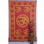 Indian Red Wall Hanging Tapestries Maditation Hippie Bedspread "Om Mandala" Yoga