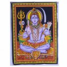 INDIAN CLASSIC HINDU GOD SHIVA PAINTED WALLHANGING TAPESTRY HOME DECOR YOGA MAT