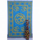 Indian Mandala Om Blue Wall Hanging Tapestries Maditation Hippie Bedspread Yoga